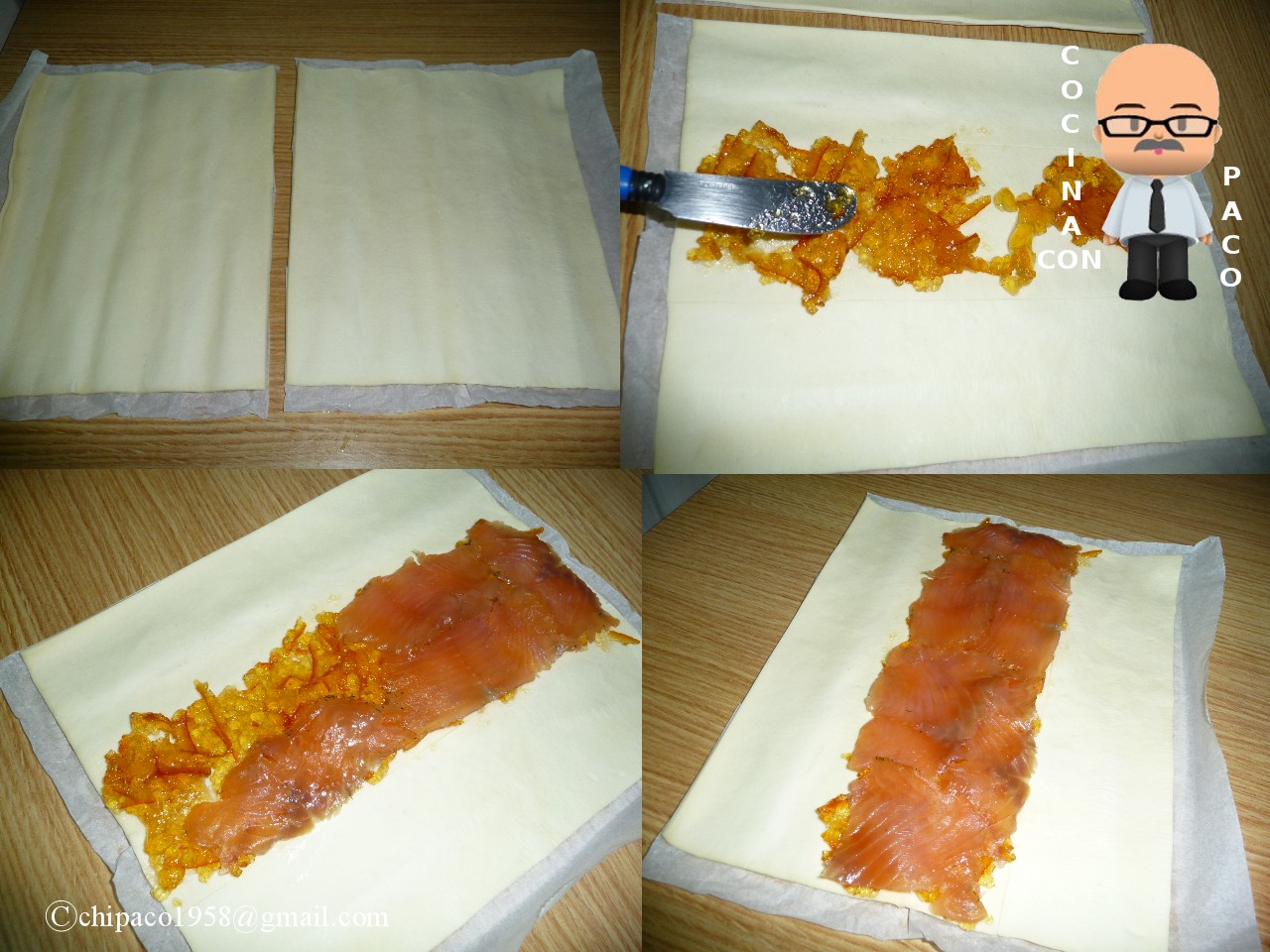 Cocina con Paco: Bocaditos de hojaldre con salmón y Cocina con Paco: Bocaditos de hojaldre con salmón y